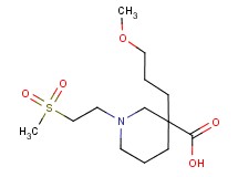 3-(3-methoxypropyl)-1-[2-(methylsulfonyl)ethyl]-3-piperidinecarboxylic acid