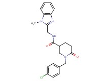1-(4-chlorobenzyl)-N-[(1-methyl-1H-benzimidazol-2-yl)methyl]-6-oxo-3-piperidinecarboxamide