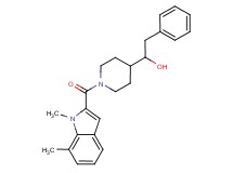 1-{1-[(1,7-dimethyl-1H-indol-2-yl)carbonyl]-4-piperidinyl}-2-phenylethanol