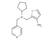 N-[(3-methyl-2-thienyl)methyl]-N-(pyridin-4-ylmethyl)cyclopentanamine
