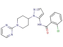 2-chloro-N-[1-(1-pyrimidin-2-ylpiperidin-4-yl)-1H-pyrazol-5-yl]benzamide