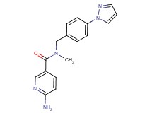 6-amino-N-methyl-N-[4-(1H-pyrazol-1-yl)benzyl]nicotinamide