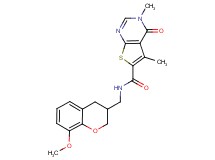 N-[(8-methoxy-3,4-dihydro-2H-chromen-3-yl)methyl]-3,5-dimethyl-4-oxo-3,4-dihydrothieno[2,3-d]pyrimidine-6-carboxamide