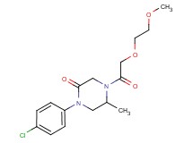 1-(4-chlorophenyl)-4-[(2-methoxyethoxy)acetyl]-5-methyl-2-piperazinone