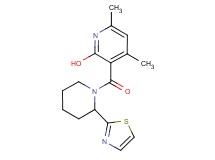 4,6-dimethyl-3-{[2-(1,3-thiazol-2-yl)-1-piperidinyl]carbonyl}-2-pyridinol