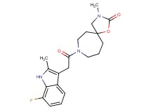 8-[(7-fluoro-2-methyl-1H-indol-3-yl)acetyl]-3-methyl-1-oxa-3,8-diazaspiro[4.6]undecan-2-one