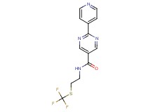 2-pyridin-4-yl-N-{2-[(trifluoromethyl)thio]ethyl}pyrimidine-5-carboxamide
