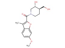 (3R*,4R*)-4-(hydroxymethyl)-1-[(6-methoxy-3-methyl-1-benzofuran-2-yl)carbonyl]-3-piperidinol