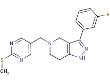3-(3-fluorophenyl)-5-{[2-(methylthio)-5-pyrimidinyl]methyl}-4,5,6,7-tetrahydro-1H-pyrazolo[4,3-c]pyridine