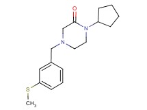 1-cyclopentyl-4-[3-(methylthio)benzyl]piperazin-2-one