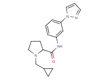 1-(cyclopropylmethyl)-N-[3-(1H-pyrazol-1-yl)phenyl]prolinamide