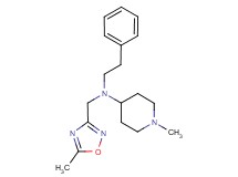 1-methyl-N-[(5-methyl-1,2,4-oxadiazol-3-yl)methyl]-N-(2-phenylethyl)-4-piperidinamine