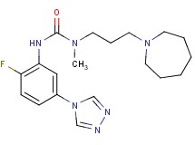 N-(3-azepan-1-ylpropyl)-N'-[2-fluoro-5-(4H-1,2,4-triazol-4-yl)phenyl]-N-methylurea