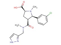 (2S*,4S*,5R*)-5-(3-chlorophenyl)-1-methyl-4-{[methyl(1H-pyrazol-3-ylmethyl)amino]carbonyl}pyrrolidine-2-carboxylic acid
