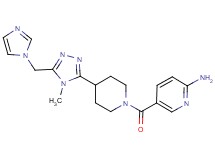 5-({4-[5-(1H-imidazol-1-ylmethyl)-4-methyl-4H-1,2,4-triazol-3-yl]piperidin-1-yl}carbonyl)pyridin-2-amine