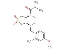 (4aR*,7aS*)-4-(4-methoxy-2-methylbenzyl)-N,N-dimethylhexahydrothieno[3,4-b]pyrazine-1(2H)-carboxamide 6,6-dioxide