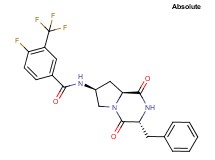 N-[(3R,7S,8aS)-3-benzyl-1,4-dioxooctahydropyrrolo[1,2-a]pyrazin-7-yl]-4-fluoro-3-(trifluoromethyl)benzamide