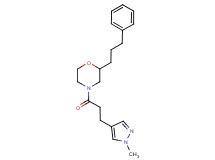 4-[3-(1-methyl-1H-pyrazol-4-yl)propanoyl]-2-(3-phenylpropyl)morpholine