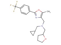 (cyclopropylmethyl)({5-methyl-2-[4-(trifluoromethyl)phenyl]-1,3-oxazol-4-yl}methyl)(tetrahydro-2-furanylmethyl)amine