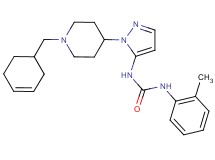 N-{1-[1-(3-cyclohexen-1-ylmethyl)-4-piperidinyl]-1H-pyrazol-5-yl}-N'-(2-methylphenyl)urea