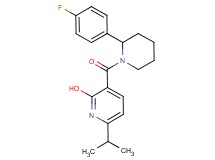 3-{[2-(4-fluorophenyl)-1-piperidinyl]carbonyl}-6-isopropyl-2-pyridinol