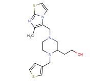 2-[4-[(6-methylimidazo[2,1-b][1,3]thiazol-5-yl)methyl]-1-(3-thienylmethyl)-2-piperazinyl]ethanol