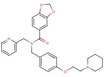 N-{4-[2-(1-piperidinyl)ethoxy]benzyl}-N-(2-pyridinylmethyl)-1,3-benzodioxole-5-carboxamide