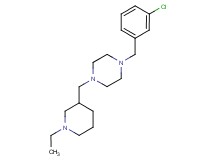 1-(3-chlorobenzyl)-4-[(1-ethyl-3-piperidinyl)methyl]piperazine