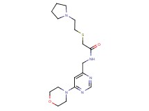N-{[6-(4-morpholinyl)-4-pyrimidinyl]methyl}-2-{[2-(1-pyrrolidinyl)ethyl]thio}acetamide