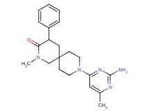 9-(2-amino-6-methyl-4-pyrimidinyl)-2-methyl-4-phenyl-2,9-diazaspiro[5.5]undecan-3-one