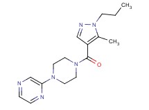2-{4-[(5-methyl-1-propyl-1H-pyrazol-4-yl)carbonyl]-1-piperazinyl}pyrazine