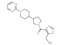 2-(4-{1-[(5-ethyl-1,3-oxazol-4-yl)carbonyl]-3-pyrrolidinyl}-1-piperidinyl)pyrimidine