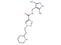 N-[(3,5-dimethyl-1H-pyrazol-4-yl)methyl]-1-(2-piperidin-2-ylethyl)-1H-1,2,3-triazole-4-carboxamide