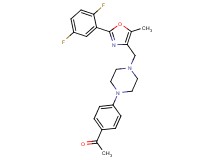 1-[4-(4-{[2-(2,5-difluorophenyl)-5-methyl-1,3-oxazol-4-yl]methyl}-1-piperazinyl)phenyl]ethanone