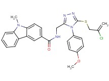N-{[5-[(2-chloro-2-propen-1-yl)thio]-4-(4-methoxyphenyl)-4H-1,2,4-triazol-3-yl]methyl}-9-methyl-9H-carbazole-3-carboxamide