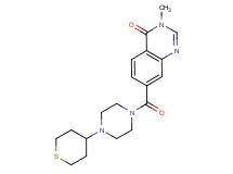 3-methyl-7-{[4-(tetrahydro-2H-thiopyran-4-yl)piperazin-1-yl]carbonyl}quinazolin-4(3H)-one
