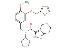 N-cyclopentyl-N-[4-methoxy-3-(2-thienylmethoxy)benzyl]-4,5,6,7-tetrahydro-2H-indazole-3-carboxamide