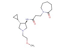 N-[rel-(3R,4S)-4-cyclopropyl-1-(2-methoxyethyl)-3-pyrrolidinyl]-3-(2-oxo-1-azepanyl)propanamide hydrochloride