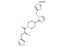 ((1S)-1-(1H-imidazol-4-ylmethyl)-2-oxo-2-{4-[1-(1,3-thiazol-4-ylmethyl)-1H-imidazol-2-yl]-1-piperidinyl}ethyl)amine dihydrochloride