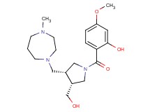 2-({(3R*,4R*)-3-(hydroxymethyl)-4-[(4-methyl-1,4-diazepan-1-yl)methyl]pyrrolidin-1-yl}carbonyl)-5-methoxyphenol