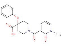 1-[(1-methyl-2-oxo-1,2-dihydropyridin-3-yl)carbonyl]-4-phenoxypiperidine-4-carboxylic acid