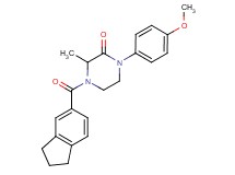 4-(2,3-dihydro-1H-inden-5-ylcarbonyl)-1-(4-methoxyphenyl)-3-methyl-2-piperazinone