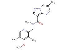 N-[(4-methoxy-3,5-dimethylpyridin-2-yl)methyl]-N,6-dimethylpyrazolo[1,5-a]pyrimidine-3-carboxamide