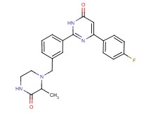 6-(4-fluorophenyl)-2-{3-[(2-methyl-3-oxopiperazin-1-yl)methyl]phenyl}pyrimidin-4(3H)-one
