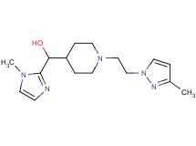 (1-methyl-1H-imidazol-2-yl){1-[2-(3-methyl-1H-pyrazol-1-yl)ethyl]-4-piperidinyl}methanol bis(trifluoroacetate) (salt)