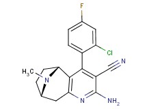 (5R*,8S*)-2-amino-4-(2-chloro-4-fluorophenyl)-10-methyl-6,7,8,9-tetrahydro-5H-5,8-epiminocyclohepta[b]pyridine-3-carbonitrile