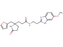 3-[2-(2-furylmethyl)-5-oxo-2-pyrrolidinyl]-N-[2-(6-methoxy-1H-benzimidazol-2-yl)ethyl]propanamide