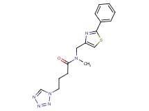 N-methyl-N-[(2-phenyl-1,3-thiazol-4-yl)methyl]-4-(1H-tetrazol-1-yl)butanamide
