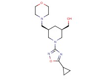 [(3R*,5R*)-1-(5-cyclopropyl-1,2,4-oxadiazol-3-yl)-5-(4-morpholinylmethyl)-3-piperidinyl]methanol