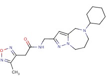 N-[(5-cyclohexyl-5,6,7,8-tetrahydro-4H-pyrazolo[1,5-a][1,4]diazepin-2-yl)methyl]-2-(4-methyl-1,2,5-oxadiazol-3-yl)acetamide